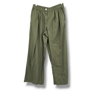 LOFT Olive Green Wide Leg Cropped Pants